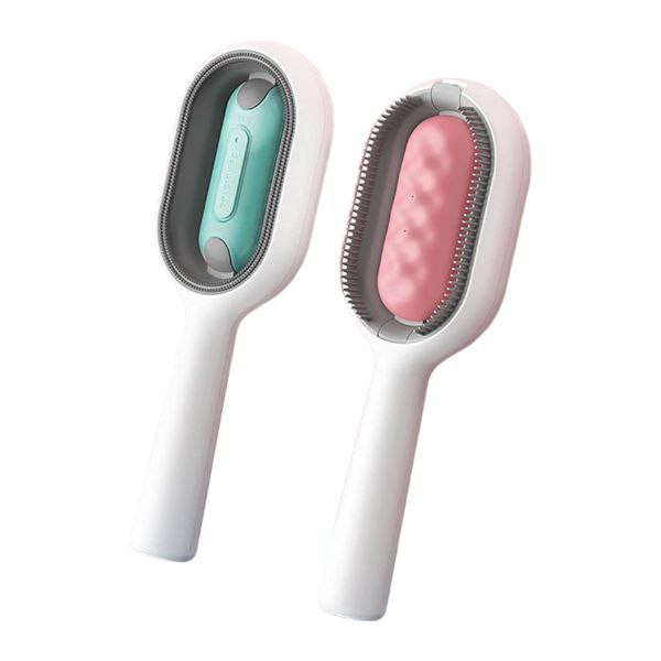 فرشاة تنظيف مزدوجة الجوانب مع منديل وماء للقطط والكلاب 3 في 1