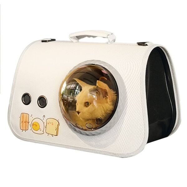 حقيبة نقل للقطط والكلاب بفتحتين وتهوية مثالية - تصميم رائد فضاء